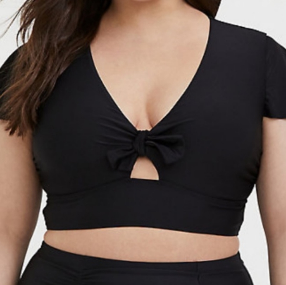 Torrid tye front swim top 5 26 28 swimsuit